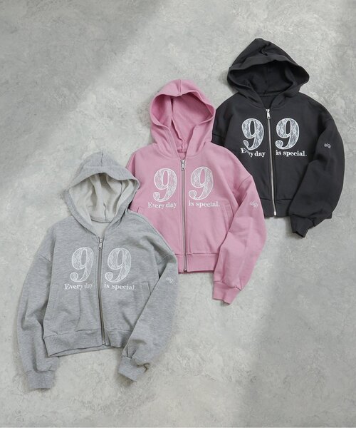 algy（アルジー）の「レースナンバリングパーカー（パーカー・キッズ・ピンク/チャコール/グレー・140/130/160/150）」の8枚目の写真