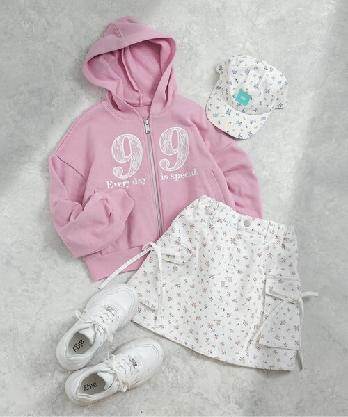 algy（アルジー）の「レースナンバリングパーカー（パーカー・キッズ・ピンク/チャコール/グレー・140/130/160/150）」の9枚目の写真