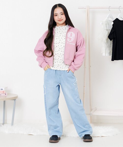 algy（アルジー）の「レースナンバリングパーカー（パーカー・キッズ・ピンク/チャコール/グレー・140/130/160/150）」の11枚目の写真