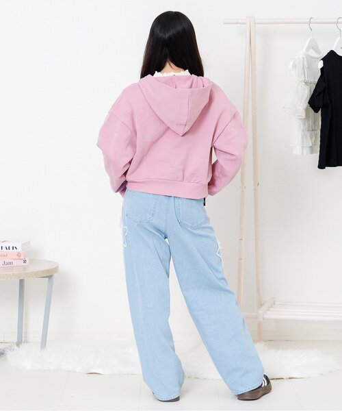 algy（アルジー）の「レースナンバリングパーカー（パーカー・キッズ・ピンク/チャコール/グレー・140/130/160/150）」の12枚目の写真