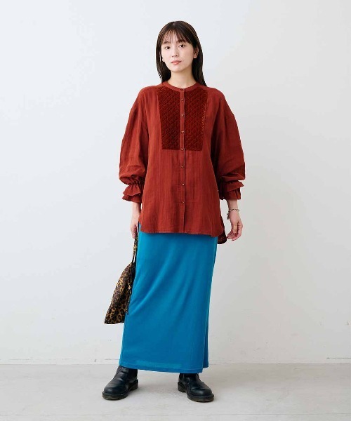mensha!(メンシャ)の「mensha!ガーゼフライスが気持ちいいカットソーレイヤードスカート(スカート・レディース・ライトピンク/レッド/ライム/ブルー・M/3L/LL/L)」の18枚目の写真