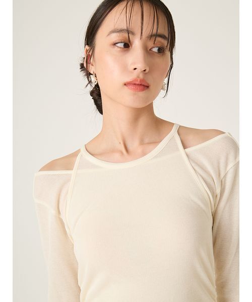 FRAY I.D（フレイアイディー）の「2WAYアンサンブルカットソー/ウォッシャブル（Tシャツ/カットソー・レディース・ミント/ライトブルー/アイボリー・F）」の8枚目の写真