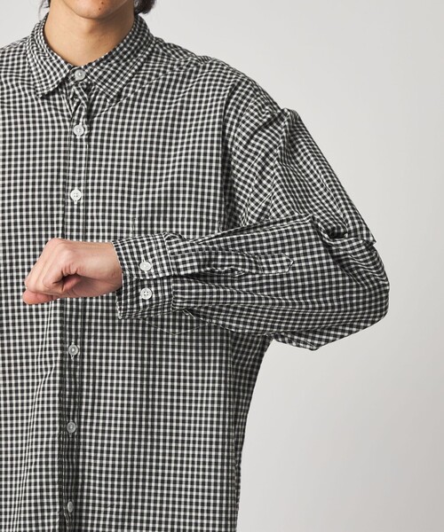 Steven Alan＞ リバティ ギンガムチェック リバースシーム シャツ
