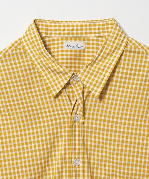 Steven Alan＞ リバティ ギンガムチェック リバースシーム シャツ