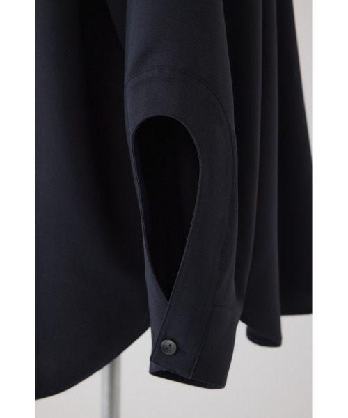 シャツ/ブラウス(長袖/七分) RIM.ARK  Sheer sleeve pintuck SH Sheer lace hook tops シアー レース ホック トップス（シャツ