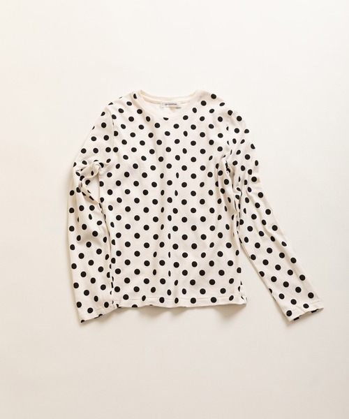 CHILD WOMAN（チャイルドウーマン）の「フライスドットプリント クルーネック長袖プルオーバー（Tシャツ/カットソー・レディース・キナリ/ブラック・FREE）」の10枚目の写真
