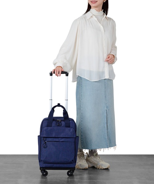 World Traveler(ワールドトラベラー)の「キャリーバッグ エーヴィTR ワールドトラベラー 24L 機内持込 お買い物カート 58931(スーツケース/キャリーバッグ・レディース・ベージュ/ブラック/ネイビー・FREE)」の16枚目の写真