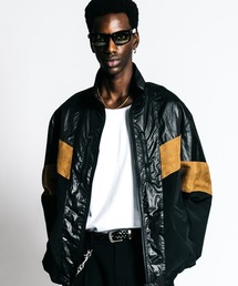 CRIMIE | HYBRID TRACK JACKET _ LUX FAKE SUEDE PANEL(ブルゾン)