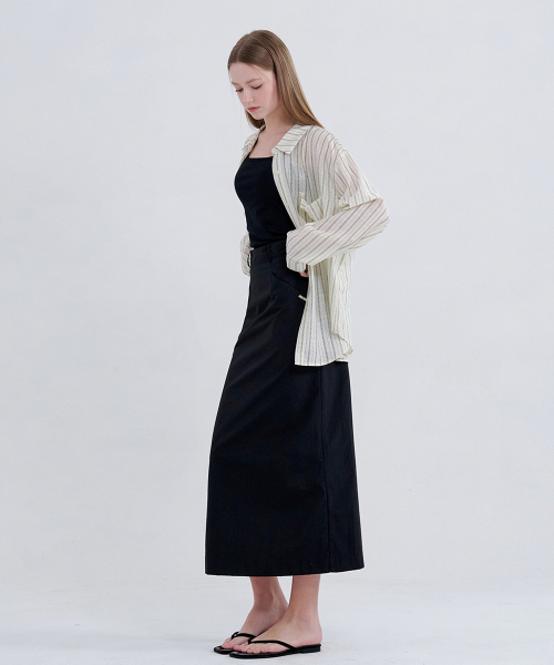 MICANE（ミケーネ）の「サバスタンダードフィットロングスカート（スカート・レディース・ブラック/アイボリー・X-SMALL/SMALL/MEDIUM/LARGE/X-LARGE/XX-LARGE）」の3枚目の写真