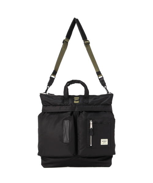 AVIREX（アヴィレックス）の「FLIGHT NYLON "MEDIUM HELMET BAG" / フライト ナイロン ミディアム ヘルメットバッグ / AVIREX / アヴィレックス（ショルダーバッグ・メンズ・その他10/ブラック・F）」の4枚目の写真