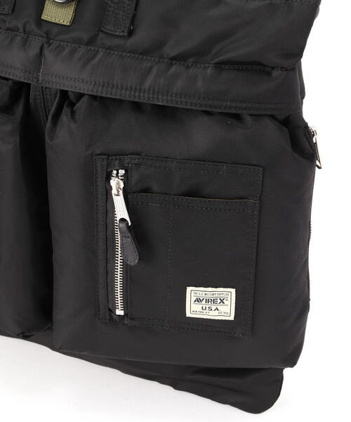 AVIREX（アヴィレックス）の「FLIGHT NYLON "MEDIUM HELMET BAG" / フライト ナイロン ミディアム ヘルメットバッグ / AVIREX / アヴィレックス（ショルダーバッグ・メンズ・その他10/ブラック・F）」の10枚目の写真