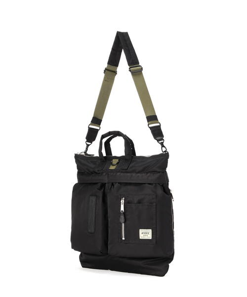 AVIREX（アヴィレックス）の「FLIGHT NYLON "MEDIUM HELMET BAG" / フライト ナイロン ミディアム ヘルメットバッグ / AVIREX / アヴィレックス（ショルダーバッグ・メンズ・その他10/ブラック・F）」の3枚目の写真