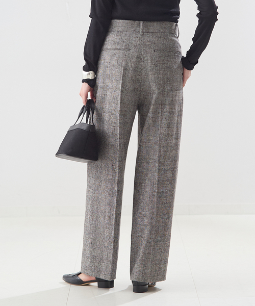 journal standard L'essage（ジャーナルスタンダードレサージュ）の「【金子綾さん着用】ツイードグレンチェックパンツ（スラックス・レディース・ブラック系その他・38/36）」の6枚目の写真