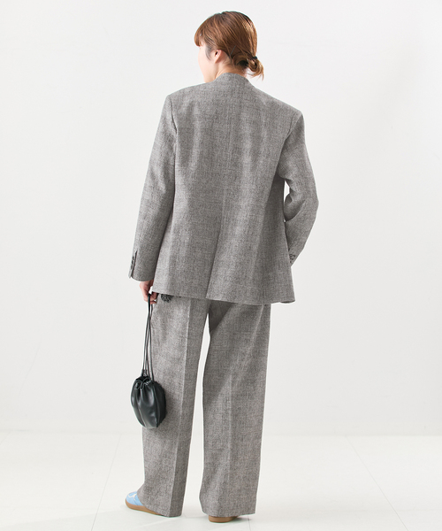 journal standard L'essage（ジャーナルスタンダードレサージュ）の「【金子綾さん着用】ツイードグレンチェックパンツ（スラックス・レディース・ブラック系その他・38/36）」の8枚目の写真