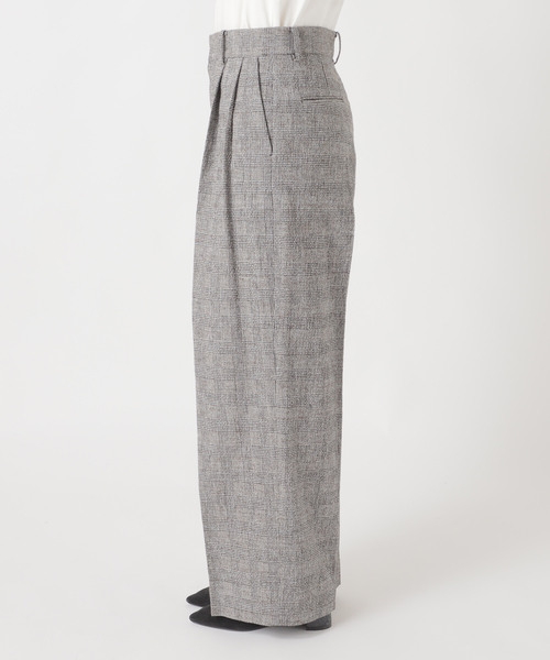 journal standard L'essage（ジャーナルスタンダードレサージュ）の「【金子綾さん着用】ツイードグレンチェックパンツ（スラックス・レディース・ブラック系その他・38/36）」の10枚目の写真