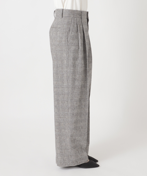 journal standard L'essage（ジャーナルスタンダードレサージュ）の「【金子綾さん着用】ツイードグレンチェックパンツ（スラックス・レディース・ブラック系その他・38/36）」の12枚目の写真