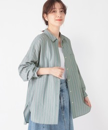 studio CLIP | 刺繍ストライプBIGシャツ(シャツ/ブラウス)