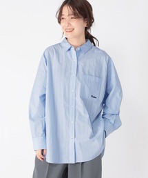 studio CLIP（スタディオクリップ）の「刺繍ストライプBIGシャツ（シャツ/ブラウス）」