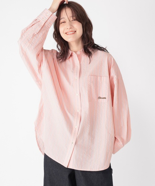 studio CLIP（スタディオクリップ）の「刺繍ストライプBIGシャツ（シャツ/ブラウス・レディース・その他2/その他3/その他1/その他4・FREE）」の11枚目の写真