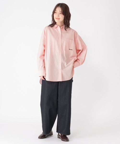 studio CLIP（スタディオクリップ）の「刺繍ストライプBIGシャツ（シャツ/ブラウス・レディース・その他2/その他3/その他1/その他4・FREE）」の15枚目の写真