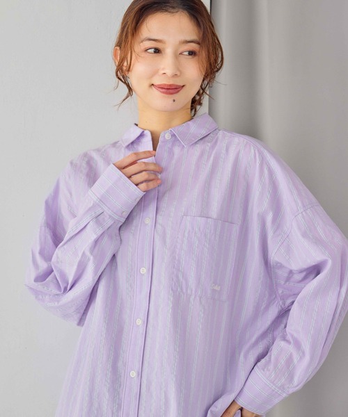 studio CLIP（スタディオクリップ）の「刺繍ストライプBIGシャツ（シャツ/ブラウス・レディース・その他2/その他3/その他1/その他4・FREE）」の17枚目の写真