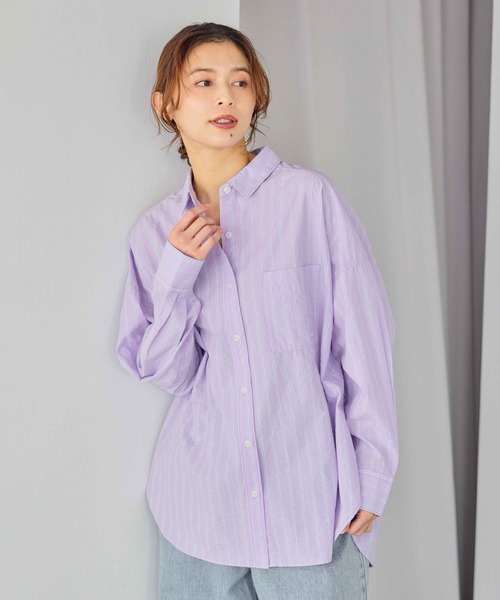 studio CLIP（スタディオクリップ）の「刺繍ストライプBIGシャツ（シャツ/ブラウス・レディース・その他2/その他3/その他1/その他4・FREE）」の19枚目の写真