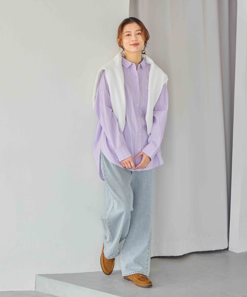 studio CLIP（スタディオクリップ）の「刺繍ストライプBIGシャツ（シャツ/ブラウス・レディース・その他2/その他3/その他1/その他4・FREE）」の22枚目の写真