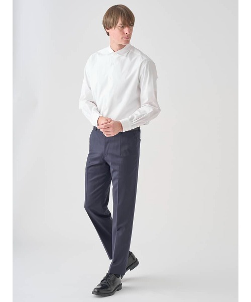 JOHN SMEDLEY(ジョンスメドレー)の「Super100'sウールサージトラディショナルトラウザー(その他パンツ・メンズ・ネイビー・2/1)」の1枚目の写真