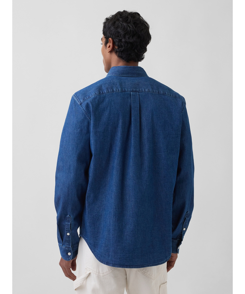 GAP（ギャップ）の「デニム ポケットシャツ（シャツ/ブラウス・メンズ・インディゴブルー・XS/S/M/L/XL）」の3枚目の写真