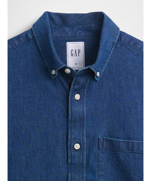 GAP（ギャップ）の「デニム ポケットシャツ（シャツ/ブラウス・メンズ・インディゴブルー・XS/S/M/L/XL）」の4枚目の写真
