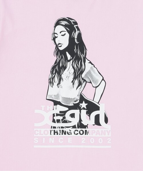 X-girl Stages（エックスガールステージス）の「スケボーガールイラスト 長袖Tシャツ（Tシャツ/カットソー・キッズ・ピンク/ブラック/グリーン系その他・100cm/90cm/140cm/130cm/120cm/110cm）」の6枚目の写真