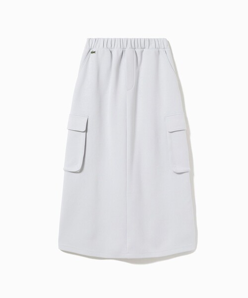 LACOSTE（ラコステ）の「ダブルフェイスジャージ マキシ丈カーゴフレアスカート（スカート・レディース・ライトグレー・40/38/36/34）」の8枚目の写真