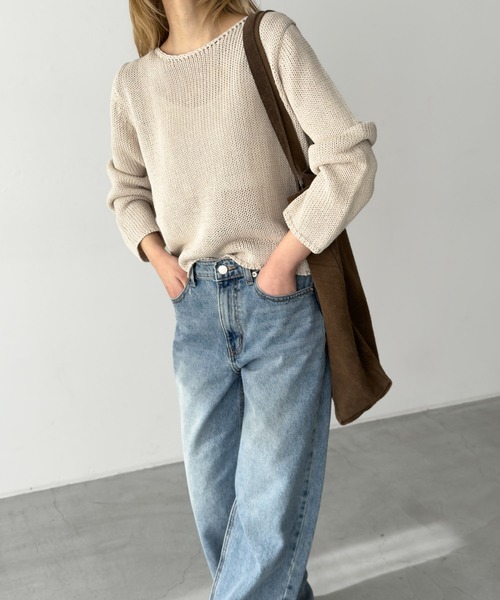 CANAL JEAN(キャナルジーン)の「El mar ペーパーボートニット(ニット/セーター・レディース・サックスブルー/アイボリー/イエロー/ベージュ・ONE SIZE)」の17枚目の写真