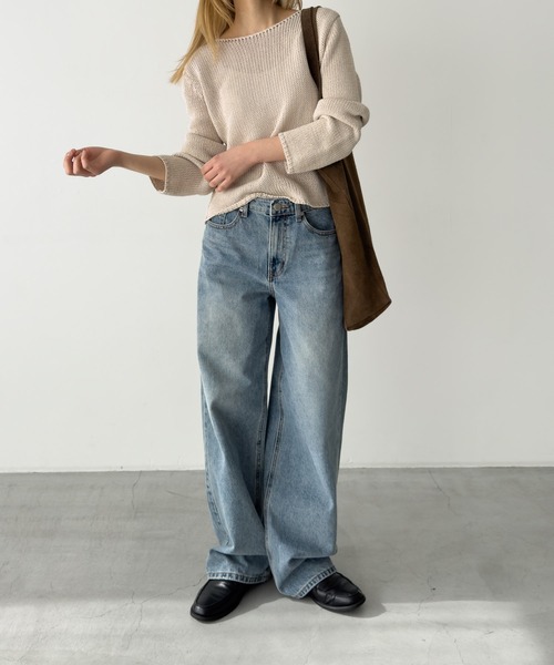 CANAL JEAN(キャナルジーン)の「El mar ペーパーボートニット(ニット/セーター・レディース・サックスブルー/アイボリー/イエロー/ベージュ・ONE SIZE)」の18枚目の写真