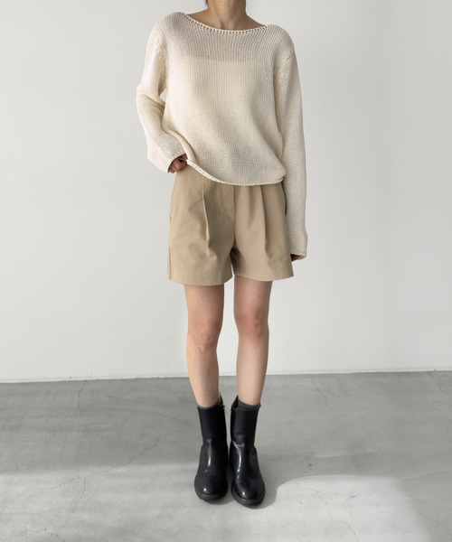 CANAL JEAN(キャナルジーン)の「El mar ペーパーボートニット(ニット/セーター・レディース・サックスブルー/アイボリー/イエロー/ベージュ・ONE SIZE)」の16枚目の写真