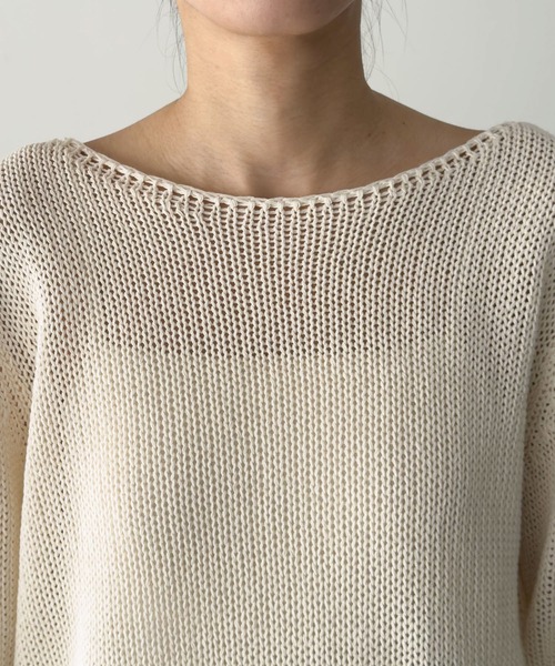 CANAL JEAN(キャナルジーン)の「El mar ペーパーボートニット(ニット/セーター・レディース・サックスブルー/アイボリー/イエロー/ベージュ・ONE SIZE)」の9枚目の写真