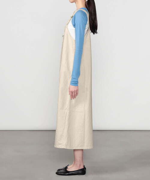 DANTON（ダントン）の「DANTON | カツラギコットン サロペットスカート WOMEN（ジャンパースカート・レディース・アイボリー・36）」の4枚目の写真