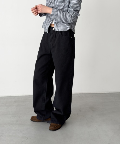 CANAL JEAN（キャナルジーン）の「El mar　キャンバスストレートパンツ（その他パンツ・レディース・ライトベージュ/ブラック・MEDIUM/SMALL）」の7枚目の写真