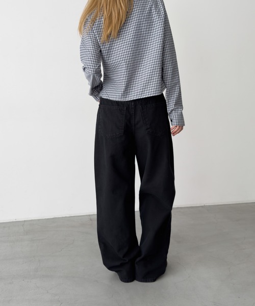 CANAL JEAN（キャナルジーン）の「El mar　キャンバスストレートパンツ（その他パンツ・レディース・ライトベージュ/ブラック・MEDIUM/SMALL）」の8枚目の写真