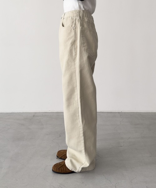 CANAL JEAN（キャナルジーン）の「El mar　キャンバスストレートパンツ（その他パンツ・レディース・ライトベージュ/ブラック・MEDIUM/SMALL）」の11枚目の写真