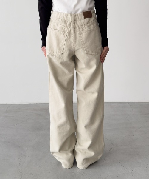 CANAL JEAN（キャナルジーン）の「El mar　キャンバスストレートパンツ（その他パンツ・レディース・ライトベージュ/ブラック・MEDIUM/SMALL）」の12枚目の写真