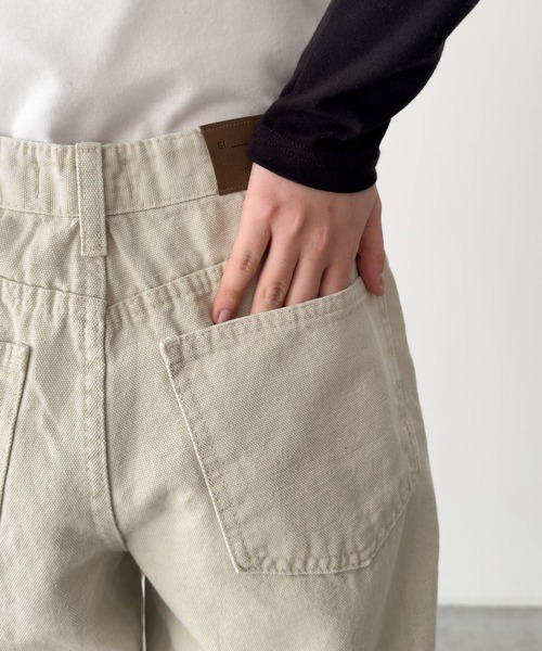 CANAL JEAN（キャナルジーン）の「El mar　キャンバスストレートパンツ（その他パンツ・レディース・ライトベージュ/ブラック・MEDIUM/SMALL）」の14枚目の写真