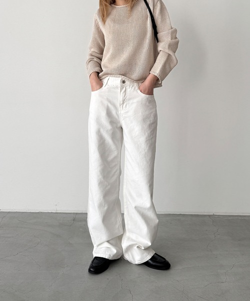 CANAL JEAN(キャナルジーン)の「El mar キャンバスストレートパンツ(その他パンツ・レディース・ライトベージュ/ブラック/ホワイト/ネイビー・MEDIUM/SMALL)」の22枚目の写真