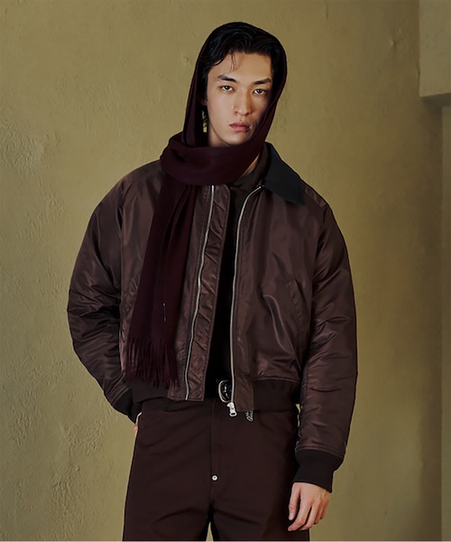 Jieda（ジエダ）の「Thinsulate 2WAY BOMBER JACKET（ミリタリージャケット・メンズ・ブラウン/ブラック・2/1）」の2枚目の写真