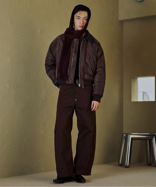 Jieda（ジエダ）の「Thinsulate 2WAY BOMBER JACKET（ミリタリージャケット・メンズ・ブラウン/ブラック・2/1）」の4枚目の写真