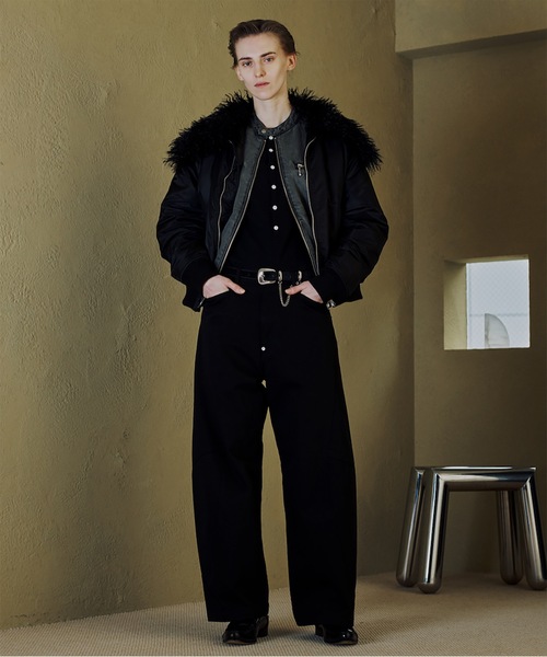 Jieda（ジエダ）の「Thinsulate 2WAY BOMBER JACKET（ミリタリージャケット・メンズ・ブラウン/ブラック・2/1）」の5枚目の写真