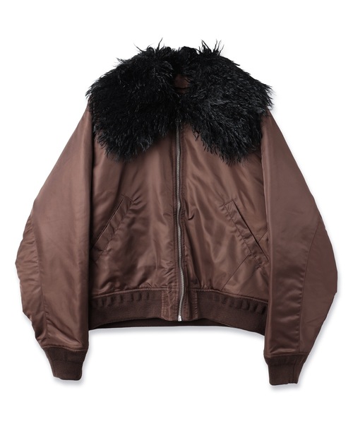 Jieda（ジエダ）の「Thinsulate 2WAY BOMBER JACKET（ミリタリージャケット・メンズ・ブラウン/ブラック・2/1）」の6枚目の写真