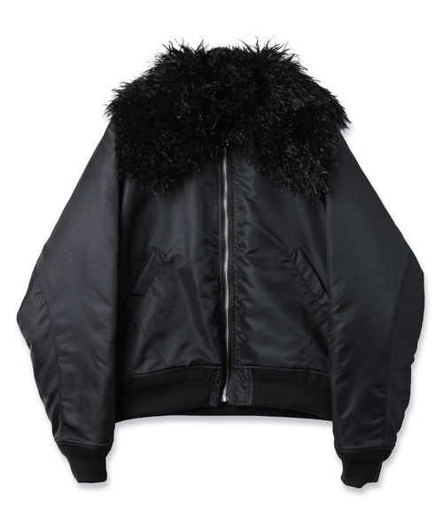 Jieda（ジエダ）の「Thinsulate 2WAY BOMBER JACKET（ミリタリージャケット・メンズ・ブラウン/ブラック・2/1）」の8枚目の写真