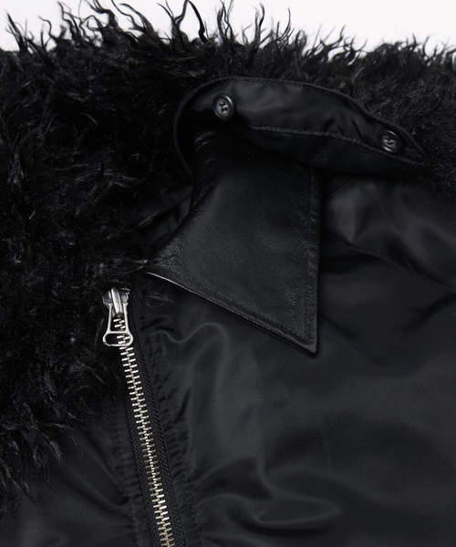 Jieda（ジエダ）の「Thinsulate 2WAY BOMBER JACKET（ミリタリージャケット・メンズ・ブラウン/ブラック・2/1）」の15枚目の写真