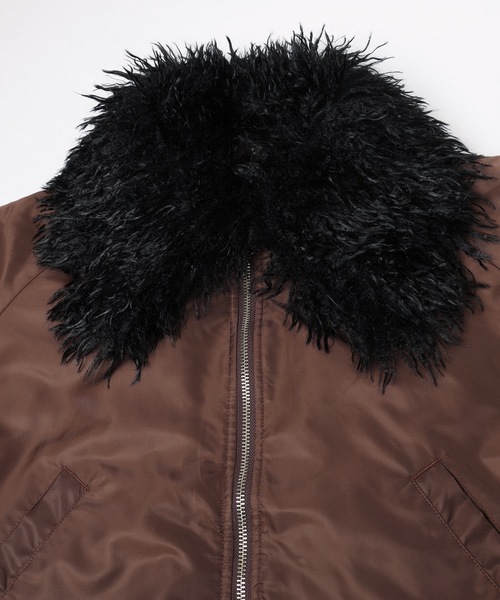 Jieda（ジエダ）の「Thinsulate 2WAY BOMBER JACKET（ミリタリージャケット・メンズ・ブラウン/ブラック・2/1）」の16枚目の写真